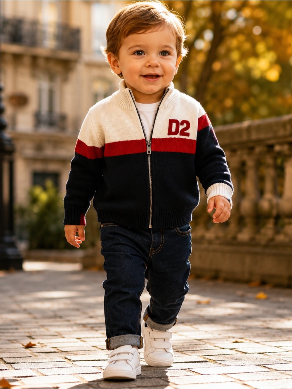 NWT | Dsquared2 Italy Wool Zip Baby Sweater 18M Designer MSRP $215